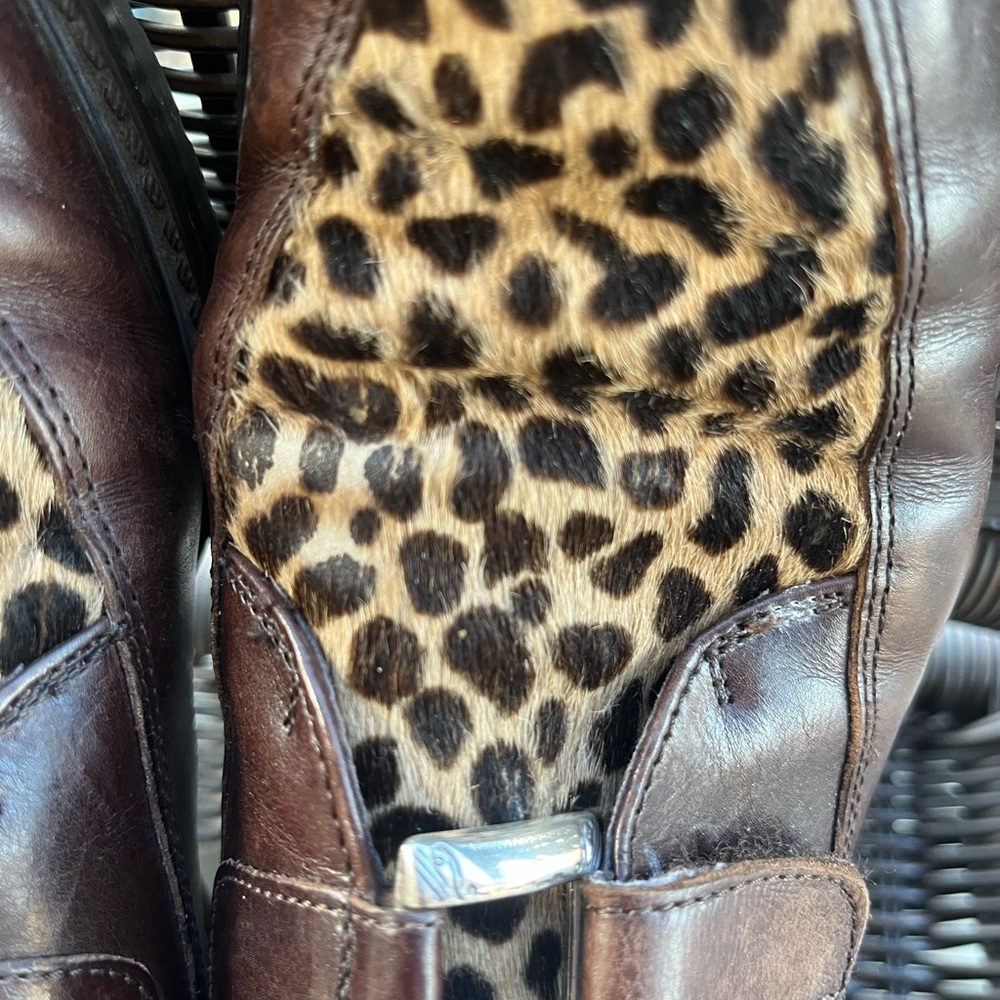 Brighton Leopard Haircalf Leather Loafers - Picture 9 of 10